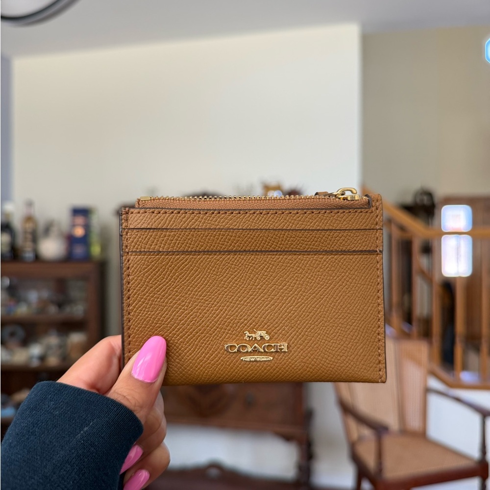 Coach Brown Leather Card Wallet